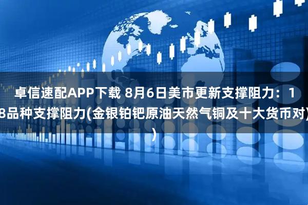 卓信速配APP下载 8月6日美市更新支撑阻力：18品种支撑阻力(金银铂钯原油天然气铜及十大货币对)